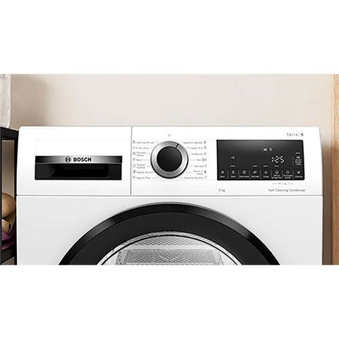 Máquina de Secar Bosch Serie 6 WQG245D0ES | 9 Kg | Bomba de Calor | A+++ | Branco