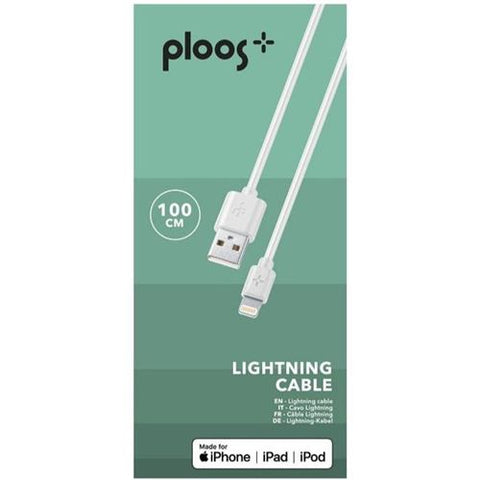 Cabo de Dados Cellularline Ploos Lightning USB 100cm Branco