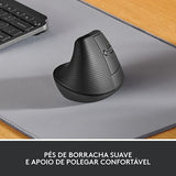 Rato Sem Fio Logitech Ergonómico Vertical Lift Right - Graphite