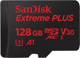 Cartão Micro SDXC SanDisk Extreme Plus 128GB Classe 10 V30 A1 U3 170 MB/s