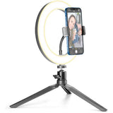 Tripé + Ring Light Cellularline para Smartphone