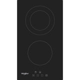 Placa de Vitrocerâmica Whirlpool WRD 6030 B | Elétrica | 30 cm | 2 Zonas | Preto