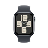 Apple Watch SE 2024 GPS 44mm - Alumínio Meia-noite | Bracelete Desportiva Meia-noite - S/M