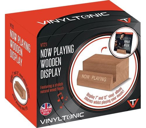 Expositor para Discos Vinil Vinyl Tonic Now Playing VT21 - Madeira Natural