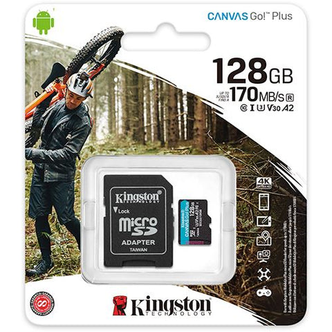 Cartão de Memória MicroSDXC Kingston Canvas Go! Plus - 128 GB