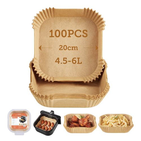 Formas Descartáveis Cosori para Fritadeiras sem Óleo Air Fryer - 100 Unidades