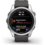 Relógio Desportivo Garmin Fénix 7S Pro Solar - Prateado | Grafite