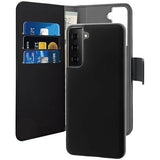 Capa Flip em Pele com Destacável Magnético Puro para Samsung S21 FE