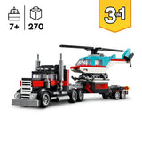 LEGO Creator 31146 - 3 em 1 - Camião de Plataforma com Helicóptero