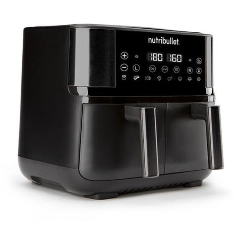 Fritadeira sem Óleo Air Fryer Nutribullet NBA081B - Cuba Dupla 4L + 4L - Preta