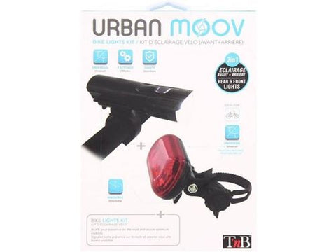 Kit de Luzes T'nB UMLED2 Dianteira e Traseira para Bicicleta ou Trotinete