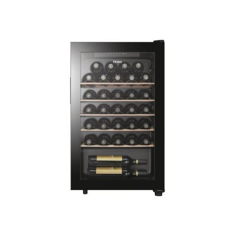 Cave de Vinho Haier HWS33GG | 83x49,9x45,5 cm | 33 Garrafas | G | Preto