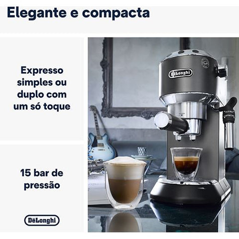 Máquina de Café Manual De'Longhi Dedica Style EC685.BK - Preto