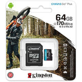 Cartão de Memória MicroSDXC Kingston Canvas Go! Plus - 64GB