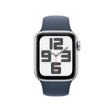 Apple Watch SE GPS 40mm - Alumínio Prateado | Bracelete Desportiva Azul trovoada - M/L