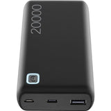 Powerbank Cellularline Essence 20000mAh USB+USB-C+Micro-USB Preto