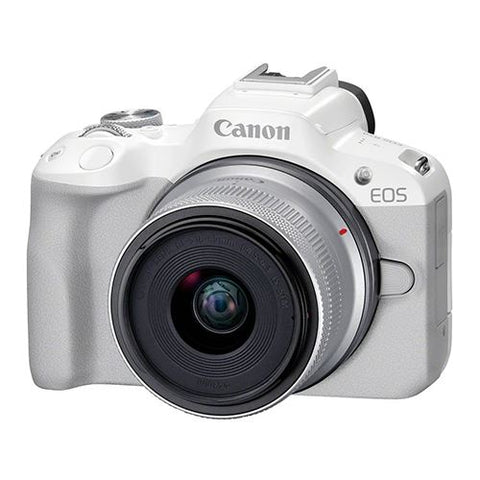 Máquina Fotográfica Mirrorless Canon EOS R50 - Prateado + RF-S 18-45 IS STM