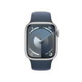 Apple Watch Series 9 GPS 41mm - Alumínio Prateado | Bracelete Desportiva Azul trovoada - M/L