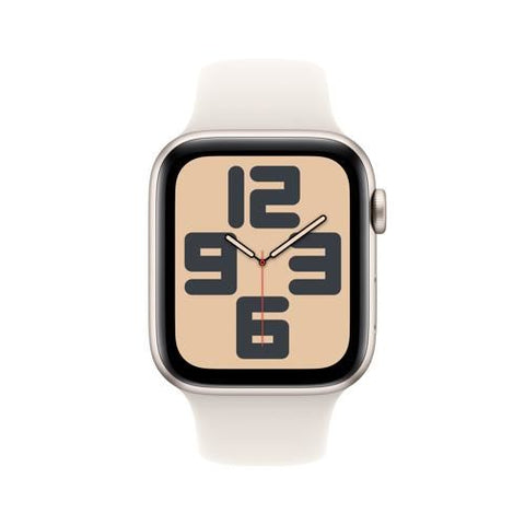 Apple Watch SE 2024 GPS 44mm - Alumínio Luz das estrelas | Bracelete Desportiva Luz das estrelas - S/M