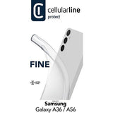 Capa Silicone Cellular Line Protect Fine para Samsung Galaxy A36 / A56 - Transparente