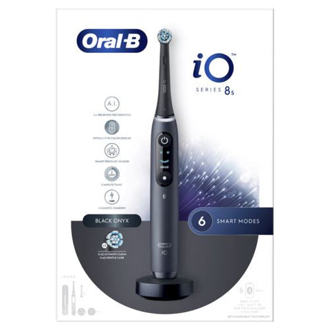 Escova de Dentes Elétrica Oral-B iO 8S + Estojo de Viagem - Preto