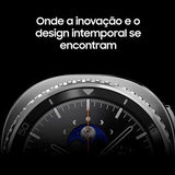 Smartwatch Samsung Galaxy Watch8 Classic LTE 46mm - Prateado/Preto