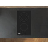 Placa de Vitrocerâmica Whirlpool WRD 6030 B | Elétrica | 30 cm | 2 Zonas | Preto