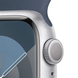 Apple Watch Series 9 GPS 41mm - Alumínio Prateado | Bracelete Desportiva Azul trovoada - M/L