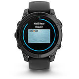 Relógio Desportivo Garmin Fenix E 47mm - Aço Prateado
