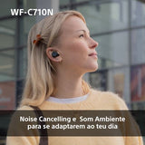 Auriculares Noise Cancelling True Wireless Bluetooth Sony WF-C710NW - Branco