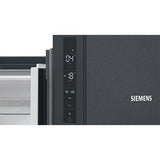 Frigorífico Americano Siemens KF96NAXEA | 183x90,5x73,1 cm | 605 L | E | Aço Preto Escovado
