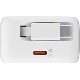 Carregador USB-C com Cabo Retrátil Cellularline - 30W - Branco