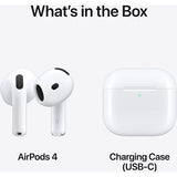 Auriculares True Wireless Bluetooth Apple AirPods 4 - Branco