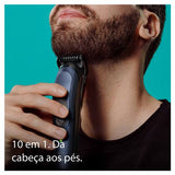 Aparador de Barba Braun All-in-One Serie 7 MGK7410 - Preto Azul