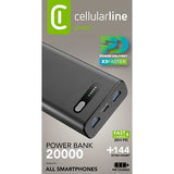 Powerbank com Power Delivery Cellular Line Power 20000mAh - Preto