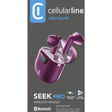 Auriculares Bluetooth Cellularline TWS Seek Pro Roxo