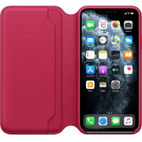 Capa Apple iPhone 11 Pro Max Folio em pele - Framboesa