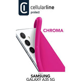 Capa TPU Cellular Line Chroma para Samsung Galaxy A35 5G - Rosa
