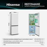 Frigorífico Combinado Hisense RB372N4AWE | 178,5x59,5x59 cm | 292 L | E | Branco