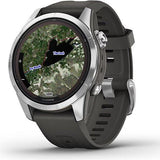 Relógio Desportivo Garmin Fénix 7S Pro Solar - Prateado | Grafite