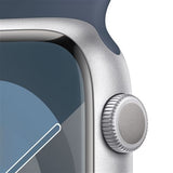 Apple Watch Series 9 GPS 45mm - Alumínio Prateado | Bracelete Desportiva Azul trovoada - M/L