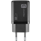 Carregador Cellularline Casa Multipower 1x USB-A + 1x USB-C 45W Preto