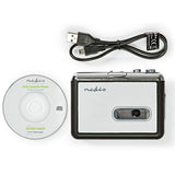 Leitor + Conversor Cassetes Nedis ACGRU100G - Cinzento