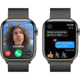 Apple Watch Series 9 GPS 45mm - Cellular - Aço Inoxidável Grafite | Bracelete Milanese Loop Grafite