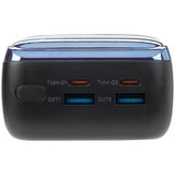 Powerbank com LCD Rivacase 30.000 mAh PD 65W - Preto