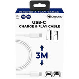 Cabo Usb-C Subsonic para PS5/PS5 Slim | 3 m | Branco