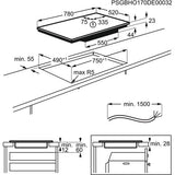 Placa de Indução AEG IAE84431FB | Elétrica | 78 cm | 4 Zonas | Preto