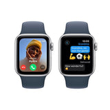 Apple Watch SE GPS 40mm - Alumínio Prateado | Bracelete Desportiva Azul trovoada - M/L