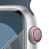 Apple Watch Series 9 GPS 45mm - Cellular - Alumínio Prateado | Bracelete Desportiva Azul trovoada - S/M