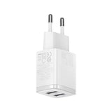 Carregador Compacto 2x USB Baseus 10.5W - Branco